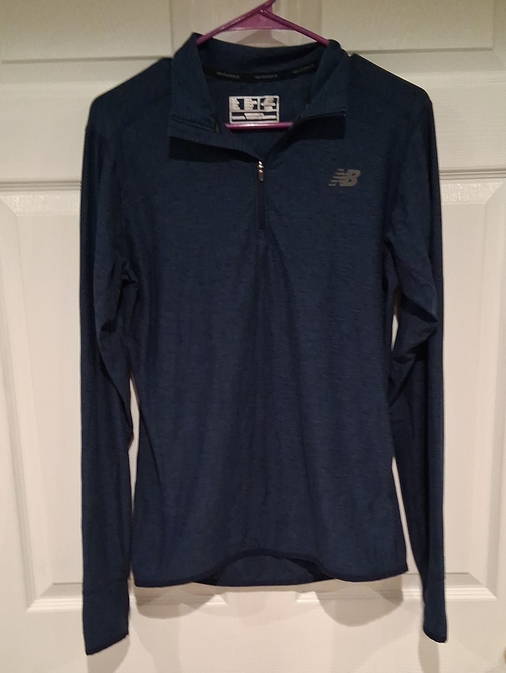 New Balance Women's Navy Half-Zip Long Sleeve Pullover
